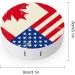 Shop Cute American & Canada Flag Contact Lens Case - Portable Round Storage Kit with Mirror for Travel & Daily Use - Buy Online on GoSupps.com