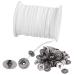 61m of candle wicker wick with 100 pieces of candles candy wick candle wick for candles wedding diy communion candle fragrance candle (white)