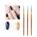 Nail Liner Brush Set - 3 Pieces Nail Art Drawing Tools for Fine Details Patterns & Flowers - International Shipping Available - Buy Online on GoSupps.com