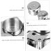 FRCOLOR 9 Pieces Nail Art Crystal Cup Nail Tools Manicure Tools Container Stainless Steel Mini Nail Cup Nail Powder Cup Stainless Steel Container Three Piece Suit Crystal Glass - Buy Online on GoSupps.com