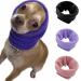 Treonca Quiet Ears for Dogs 3Pack Dog Snoods Ear Covers for Noise (Black+Pink+Purple) (Small)