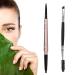 HeyBeauty Eyebrow Pencil with Brow Brush Double Ended Eyebrow Pen Automatic Makeup Cosmetic Tool (Light Coffee)