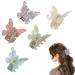 Butterfly Hair Clips for Girls  5PCS Butterfly Claw Clips  Pink Hair Accessories for Women  Nonslip Butterfly Jaw Clips for Thick Hair