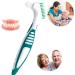 HEIGOO Denture Cleaning Brush - Portable False Teeth Cleaner for Denture Wearers - Green - Buy Online on GoSupps.com