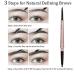 2 Pack Waterproof Eyebrow Pencil with Dual Ends - Professional Brow Enhancing Kit in Dark Brown #1 - Buy Online on GoSupps.com