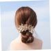 FRCOLOR Golden Flower Hair Comb hair accessories for women wedding hair accessories women hair accessories hair jewels for women Crystal bridal headpiece comb bridal hair accessories alloy - Buy Online on GoSupps.com