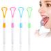 4 pieces 2-in-1 tongue cleaner-BPA-free tongue scraper for adults and children to effective combating bad breath and promotion of health