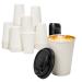 RACETOP Coffee Cups with Lids 12 oz 100 pack, Paper Coffee Cups with Lids,Disposable Hot Cups, (12 oz white cups with lids 100 pack) 12 oz with lids 100 Count (Pack of 1)