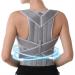 Breathable Back Brace Posture Corrector Men Women Adjustable Shoulder Straightener Upper And Lower Back Pain Relief Full Back Support Belt For Neck And Shoulder (Color : Gray Size : Small) Small Gray
