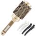 Round Brush for Blow Drying  Large Round Barrel Brush with Boar Bristle  Nano Thermal Ceramic Barrel Ionic Tech Hair Brush for Styling Curling and Straightening + 4 Clips (3.3 Inch  Barrel 2.1 Inch) 53mm-2.1 Inch (3.3 In...