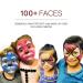 20 Colors Body Face Paint Cosplay Makeup Palette Kit for Kids & Adults | Professional Halloween Face Painting Set with 10 Brushes and Special Effects Paints - Buy Online on GoSupps.com