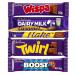 Chocolate Bar Bundle With Wispa Chocolate Bar 36g Milk Caramel Chocolate Bar 45g Flake Chocolate Bar 32g Twirl Chocolate Bars 43g & Boost Chocolate Bar 48.5g (5 Pack)