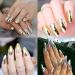 B-Prettier Gold & Silver Nail Chrome Powder Set | Mirror Effect Shimmery Aurora Glitter Nail Art Powder for Women & Girls - Buy Online on GoSupps.com