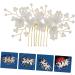 Angoily Bridal Comb Hair Accessories for Bride Wedding Bride Hair Comb Bridal Flower Hair Comb Hair Accessory for Women Floral Hair Comb Tiara Pearl Miss Beautiful Ceramic Flower - Buy Online on GoSupps.com