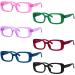 Fancy Screwless Metalless Reading Glasses for Women Spring Hinges 6 Pack Ladies Readers +2.00 6 Mix Color 2.0 x