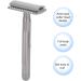 Portable Men's Safety Razor - Zinc Alloy Double Edge Razor with Brass Handle | Ideal Gift for Men (Silver) - Buy Online on GoSupps.com