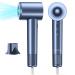 Hair Dryer Ionic Blow Dryer Professional High-Speed Hairdryer with 110 000 RPM Motor for Fast Drying 5 Temps/3 Speeds Lightweight Hairdryer with Magnetic Nozzle for Home Travel Women Man Blue Gray