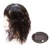 Clip-in hair topper with thin hair wavy 12.7 x 12.7 cm synthetic hair