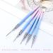Eptbsdu 5PC Nail Art Liner Brushes Set - Metal Handle Long Lines Brush for UV Gel Polish Painting - Pink - Buy Online on GoSupps.com