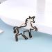 Yienate Unicorn Hair Clip - Gold Cute Pony Hairpins with Black Border | Fashionable Geometric Metal Bobby Pin & Ponytail Holder - Elegant Hair Jewelry in Gold Black & Silver - Buy Online on GoSupps.com