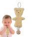 Zceplem Pacifier Band & Plush Bear Clip | Soothing Pacifier Holder for Babies | Baby Accessories for Travel - Light Brown - Buy Online on GoSupps.com