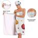 Set of 3 Hair Towel Wraps - Adjustable Absorbent with Christmas Circles Design | Perfect for Home & Travel - Buy Online on GoSupps.com