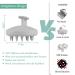 Serker Scalp Massage Brush - Silicone Shampoo Brush for Hair Growth Dandruff Reduction & Head Massage (Gray) - Best for Wet & Dry Use - Buy Online on GoSupps.com