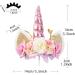 Nishine Rose Floral Unicorn Cake Topper Birthday Party Cake Decoration (Pink&Ivory) - Buy Online on GoSupps.com