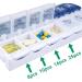Mericargo Weekly Pill Organizer | Easy Fill Twice a Day | Large 7-Day Medical Storage Box for Vitamins & Fish Oil - Blue - Buy Online on GoSupps.com