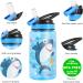 Home Tune Cute Shark Water Bottle for Kids - BPA Free 15oz with Leak Proof Flip Straw, Carry Loop, and Easy Clean Design - Buy Online on GoSupps.com
