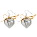 Oralgo's stylish cardiac grinding earrings/necklace elegant love ornamentation allergy-free fashionable accessory for women Earrings silver