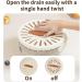 2 in 1 Drainer and Strainer Multi-Function Draining Basket with Lid and Collapsible Handle Kitchen Fruit Drain Basket (Brown Short_Twin) Brown short_twin - Buy Online on GoSupps.com