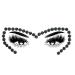 Sasswear Black Face Jewels Spiked Gems Rhinestone Sticker for Festival Raves Parties Goth Costume Medical Adhesive
