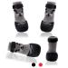 AblePet Dog Boots Waterproof Shoes Breathable Socks, with Anti-Slip Sole and Adjustable Magic Tape All Weather Protect Paws Only Fit for Small Dog(4Pcs)(Black, XS) XS Black