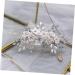 Angoily 1pc Bridal Headwear Chinese Decor Wedding Hair Clip Silver Rhinestones Bridal Hair Clip Tiara Flower Hair Comb Headdress Bride Hair Accessories Crystal Pearl Flowers - Buy Online on GoSupps.com