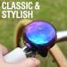 MARQUE Bike Bell: Loud & Crisp Ding Sound for Adults & Kids | Must-Have Bicycle Accessory for Mountain MTB, Beach Cruisers, Commuters & Kids Bikes | Easy to Install on Handlebar - Oil Slick - Buy Online on GoSupps.com