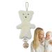 Virtcoy pacifier clip pacifier strap-pacifier holder made of plush with a pretty bear-biting toy holder clip calming pacifier clip baby accessories for travel beige