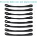 Buy 8pcs Black Sports Headbands - Anti-Slip Elastic Hair Bands for Men & Women | Perfect for Yoga Football Running & Fitness - Buy Online on GoSupps.com