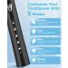 Rechargeable Sonic Electric Toothbrush Set for Adults | 5 Modes, 8 Replacement Heads | Fast Charge, Smart Timer | Deep Cleaning | Black - 9 Piece Set - Buy Online on GoSupps.com
