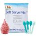 ZippySweets - Soft Serve Ice Cream Machine Mix Pomegranate Flavour Soft Serve Mix 4.4 Pound Bag and 4 Pack Colour Changing Spoons Ideal for Home and Commercial Use Ice Cream Machine