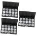 CANIGHT 3pcs 15 Empty Eyeshadow Palette Cosmetic Cases for Traveling Travel Cosmetic Case Eye Shadow Silver