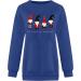Shop Women's Christmas Sweaters | Rudolph Reindeer Elf & Santa Hooded Sweatshirts - Beige & Blue M - Buy Online on GoSupps.com