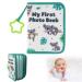 Baby photo albums first photo album poison for baby baby remembrance book soft fabric photo icing photo book infant photo album for newborn toddlers can record 17 photos 4x6 inch