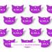 Ibera Gifts - Personalized Engraved Cat Head Collar Name Tag Medallion for Small to Large Cats - Customizable Purple Plaque | Perfect Gift for Cat Lovers - Buy Online on GoSupps.com