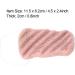 Konjac Bathing Peeling Sponge Set 3 Pieces of 100% Natural Gentle Cleaning Wave Sponge for Body Care - Pink - Buy Online on GoSupps.com