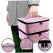 Premium Nail Polish Organizer Shell - Holds 30 Bottles & Nail Dryer Storage Bag - Pink Nail Polish Case - Buy Online on GoSupps.com