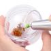 Noverlife Mini Nail Drill Bits Cleaner Brush Case Nail Drill Bits Cleaning Brush with Clear Cover with Steel Wire Brush & Nylon Brush Portable Nail Art Drill Head Brush for Nail Drill Head Cleaning