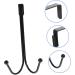 RORPOIR 2pcs Hangers Hook Wreath Hanger Black Coat Rack Over The Door Coat Hat Hanger Nail Hanger Rack 17.00X9.00X8.00CM Black - Buy Online on GoSupps.com