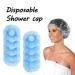 100 Pcs Disposable Waterproof Shower Caps - Thick Clear Plastic Hair Cap for Women - Ideal for Home, Spa, Hotel and Travel - Blue - Buy Online on GoSupps.com
