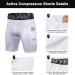 Men's 3 Pack Dry Fit Compression Shorts with Pocket - White - Small - Buy Online on GoSupps.com
